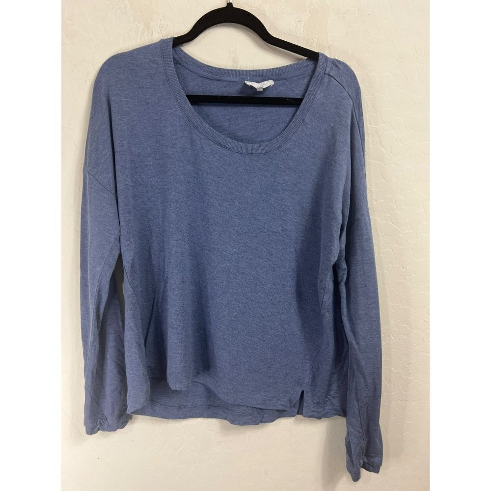 Soma Wknd Sleep Shirt Blue Soft Sz L Rayon Spandex Blend Long Sleeve
